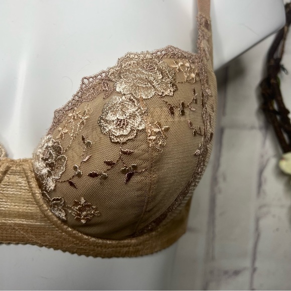 Wacoal Romantic Notions Tan Underwire Bra D75/34C - Picture 3 of 7